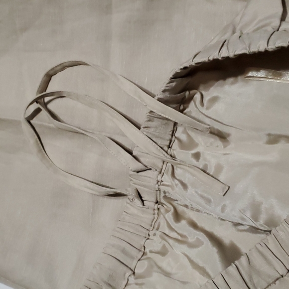 Lord & Taylor Silk Linen Blend Khaki Size 16W - Picture 15 of 16